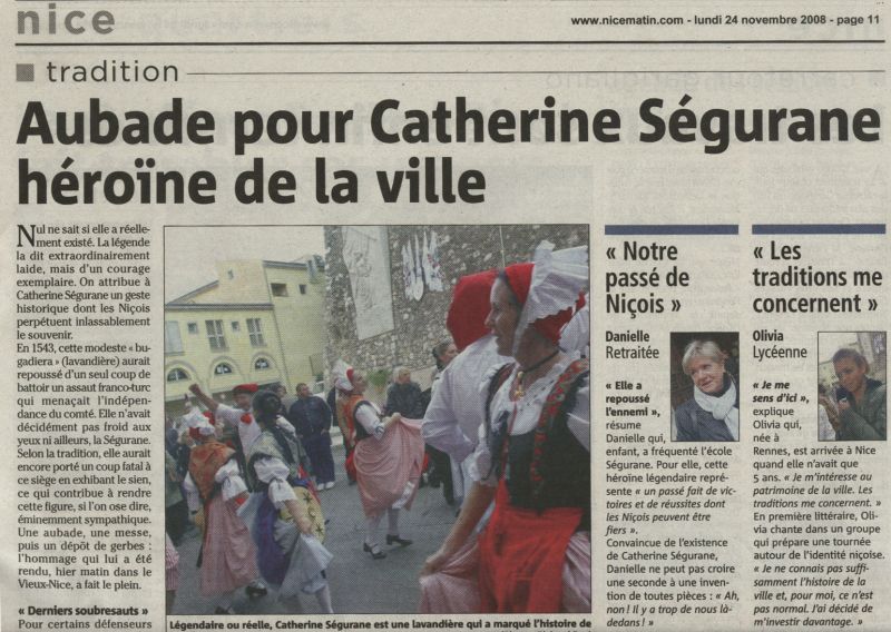 Actualité : Hommage à Catherine Segurane